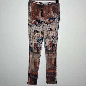 Gary Graham Women 100% Silk Pants Small Indienne Art‎ to Wear Indie Sleaze
